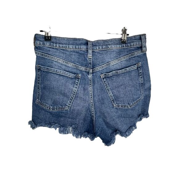 Old Navy High Rise Medium Wash Cut Off Distressed Denim Shorts - Picture 3 of 4